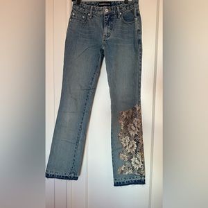 Express Jeans with lace accent Size 3/4